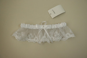 M80210 Jarretière sexy en <span class=keywords><strong>dentelle</strong></span> blanche <span class=keywords><strong>pour</strong></span> mariage <span class=keywords><strong>Porte</strong></span>-jarretelles de mariée - Product Image 3