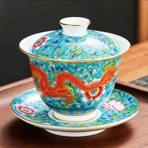 ชุดน้ำชาเซรามิกแบบจีนโบราณ ทนทาน ยี่ห้อ M ขนาด 190 มล. พร้อมกาน้ำชา Gaiwan รับผลิตตามสั่ง (OEM) - Product Image 5