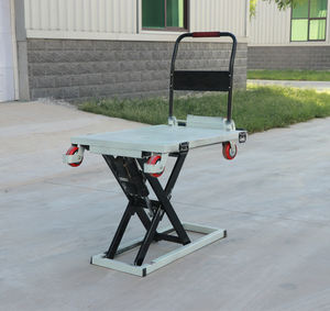 Gunting troli portabel tipe gunting pengangkat kecil Flatbed elektrik hidrolik pengangkat kargo penanganan artefak - Product Image 5