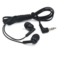 Écouteurs intra-auriculaires filaires colorés de 3.5mm personnalisés Écouteurs jetables de compagnie aérienne à bas prix Vente en gros