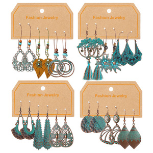 Fashion Dangle Earrings Alloy Bohemia Style Tassel <b>Drop</b> Earrings Women's Jewelry Fashion Jewelry Set - Product Image 5