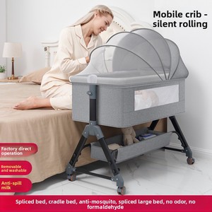 Cuna de Felpa para Bebé, Cuna Portátil Multifuncional Plegable para Recién Nacidos, Cuna para Dormir Junto a la Cama, Cuna para Niños Pequeños de 0 a 2 Años - Product Image 3
