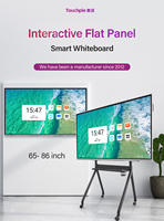 Écran Plat Interactif Tableau Blanc Intelligent pour École Infrarouge 10 Points Tactile 65 Pouces LED Noir LCD 80