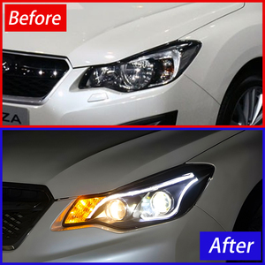 Alta calidad para Subaru <span class=keywords><strong>Impreza</strong></span> <span class=keywords><strong>XV</strong></span> 2012-2017, actualización de luz delantera de coche, montaje de lente bifocal, LED, faro automático, los mejores accesorios - Product Image 3