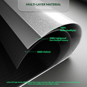 80*80 * بزراعة الخيام بدون نافذة 600D أكسفورد مايلر الخيام المعدنية لزراعة البستنة في الدفيئة - Product Image 5