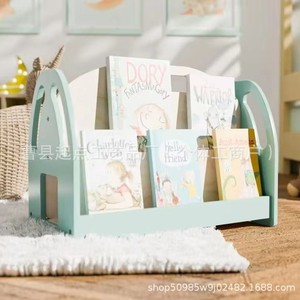Estantería para libros infantiles, estantería para libros ilustrados para el hogar, librero para bebés, estante de almacenamiento de juguetes, estantería portátil para el hogar - Product Image 4