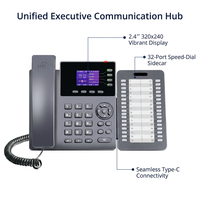 Téléphone IP DSS-32+T790PN avec écran couleur 2,4 pouces, 4 comptes SIP, Gigabit PoE, VoIP, Console Sidecar pour Hôtels et Bureaux