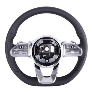 Volante de Cuero Negro para <span class=keywords><strong>Mercedes</strong></span> <span class=keywords><strong>Benz</strong></span> W205 W208 GLC 300 W212 W213 W253 E43 S550 X253 - Product Image 3