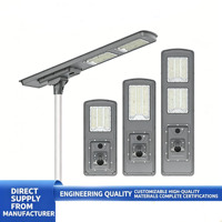Lampadaire solaire intégré tout-en-un 500W, IP65 étanche, haute luminosité, lampe LED extérieure commerciale pour routes