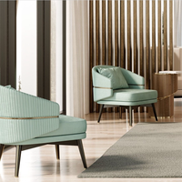 Fauteuil de détente de luxe en tissu, design nordique moderne, meubles de salon
