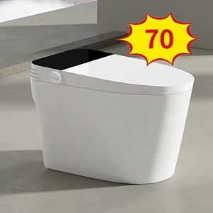 WC intelligent monobloc moderne avec bidet intégré, chasse d'eau automatique par capteur, cuvette chauffante et commande à distance - Product Image 1