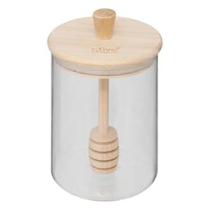 Barattolo di Vetro per Miele HERMET con Coperchio in Legno 0,4L - Product Image 1