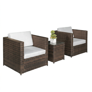 Sofá de ratán de una plaza estilo vietnamita para exteriores, de mimbre, para patio, jardín, sala de estar, hotel y villa, directo de fábrica. - Product Image 1