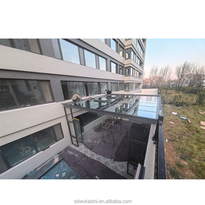 <span class=keywords><strong>Solarium</strong></span> à structure en aluminium, verre trempé ignifuge, isolé thermiquement, insonorisé, sur mesure, pour bureau commercial, entrepôt polygonal - Product Image 2