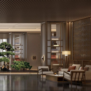 Ensemble de meubles de chambre à coucher d'hôtel de luxe en bois classique de bout en bout avec armoire pour les complexes hôteliers haut de gamme - Product Image 3