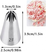 Ensemble de douilles à pâtisserie avec embouts décoratifs en acier inoxydable pour la décoration de crème, de roses, de fleurs, de cupcakes, de pâtisseries (1M 2D 2F)
