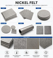 Service de découpe OEM, Feutre de nickel haute porosité 70%-95%, Feutre de fibre de nickel 99,9%, Fabricant de feuilles de feutre de nickel