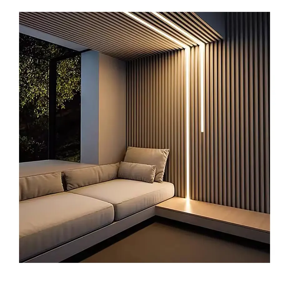 Natural Oak Sound Insulation LED Wall Panel Wood Veneer Akupanel Acoustic Panels