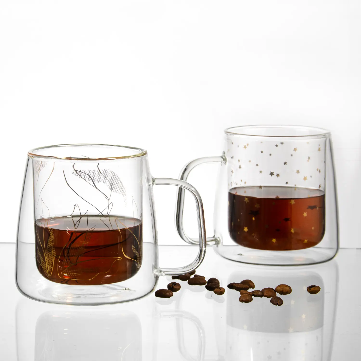 Samlife Wholesale Custom Borosilacate Heat-resistant Clear Double Wall Glass Coffee Cup