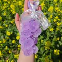 Sabun OEM Bentuk Bunga Mawar Buatan Tangan Kristal Transparan Rumbai Anggur Herbal Anti Jerawat untuk Wajah Gaya Elegan Natal