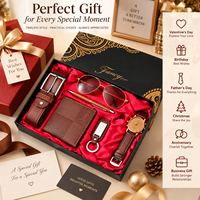 Coffret cadeau de luxe pour homme, montre, portefeuille, ceinture, lunettes de soleil, porte-clés, stylo, accessoires d'affaires, boîte cadeau pour lui, cadeaux promotionnels d'entreprise