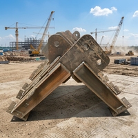 Pièces de machines de construction en acier Q345B haute résistance, pièces de rechange pour base de fondation en acier soudé