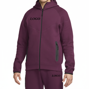 Sweat à capuche chaud respirant pour hommes de haute qualité à l'usine 2025/coupe régulière Logo personnalisé sweat à capuche zippé à la mode pour hommes - Product Image 1