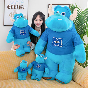 Logotipo personalizado <span class=keywords><strong>Sullivan</strong></span> juguete de <span class=keywords><strong>peluche</strong></span> camiseta Monster University de pelo azul James <span class=keywords><strong>Sullivan</strong></span> Mike muñeco de <span class=keywords><strong>peluche</strong></span> almohada de dibujos animados - Product Image 2