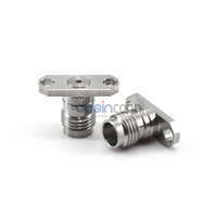 Conector Coaxial RF Hembra de 1.85mm con Frecuencia DC-70GHz, Bajo VSWR de 50 Ohmios, Brida de 2 Orificios para PCB