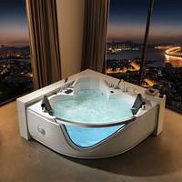 Luxueuse baignoire à jets en acrylique personnalisée à prix de gros bain de massage à remous 2 personnes bain SPA intégré