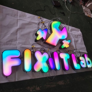 Letras 3D Personalizadas, Logotipo Metálico con LED RGB Multicolor, Letrero Comercial de Acero Inoxidable para Exteriores, Acrílico para Hogar, Tiendas y Empresas, IP65, Google - Product Image 5