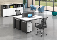 Bureau d'apprentissage en bois avec tiroirs mobilier de bureau ensemble de bureau et chaise mobilier de bureau conception de bureau modulaire pour le personnel