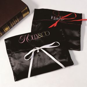 Bolsa de Satén con Logotipo Personalizado, Bolsa para Ropa de Bebé, Bolsa de Lujo para Pelucas, Bolsa de Satén con Solapa para Cosméticos - Product Image 3