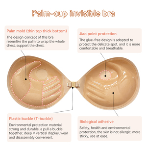 Women Intimates Lingerie for Night Party <strong>Dress</strong> <strong>Underwear</strong> Woman Plus Size Bra Sets Strapless Backless Thick Nipple Pasties - Product Image 2