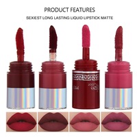 Kit de rouge à lèvres mat 5 en 1 Sexy Red Velvet Lip Tint Anti-Stick Lip Oil Mineral Makeup Set in Box Packaging