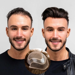 Protesi Capillare Maschile in <span class=keywords><strong>Veri</strong></span> <span class=keywords><strong>Capelli</strong></span> Umani - Sistema di Sostituzione <span class=keywords><strong>Capelli</strong></span> per <span class=keywords><strong>Uomo</strong></span> - Product Image 1