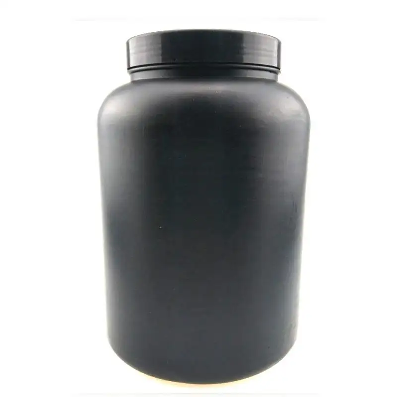 Botella de plástico HDPE con tapón de rosca, suplemento grande de 1L, 2L, 3L, 5L, 7L, en blanco y negro