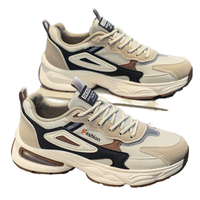 Chaussures de course pour hommes tendance décontractées, légères, antidérapantes, à semelle épaisse, avec lacets, semelle intérieure en caoutchouc, pour le printemps EVERGREEN