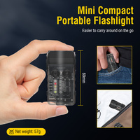 Mini lampe torche LED V20 Kechain 2025, étanche, rechargeable, multifonction, porte-clés, lampe torche EDC pour situations d'urgence