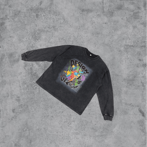 Camiseta de Manga Larga con Estampado de Serigrafía Personalizada para Hombre, Sudadera Holgada de Estilo Urbano - Product Image 2