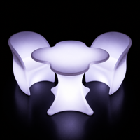 Fauteuil LED Lumineux Fleur de Prunier RGB, Chaise en Plastique Étanche Illuminée pour Jardin, Patio, Villa, Maison – Mobilier LED
