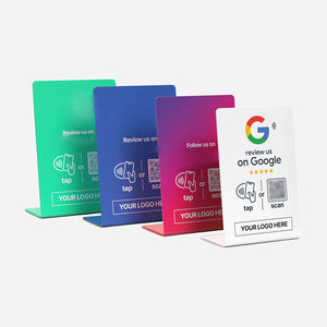 France Top Card người bán tag Ntag215 kiểm soát truy cập Instagram hiển thị theo dõi Acrylic NFC Google xem xét tấm với đứng mã QR - Product Image 1