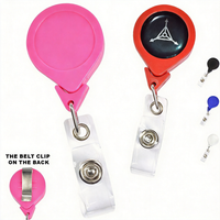 Porte-badge rétractable noir personnalisé avec logo, pour cartes d'identité, outil d'impression par sublimation, idéal pour les infirmières