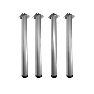 Metal Mid Century Furniture <b>Legs</b> Tube Chrome Extenders Modern <b>Adjustable</b> <b>Height</b> Durable Iron Furniture Feet for Hospital Outdoor - Product Image 1