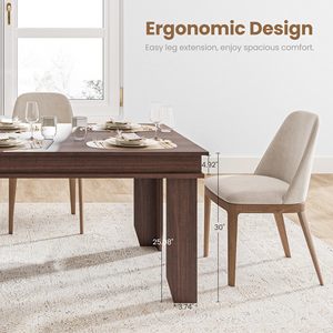 Table à manger rectangulaire en bois moderne SENYU, 70,86 x 35,43 pouces, 8 places, meubles de maison stables - Product Image 5