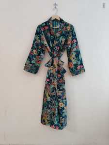 Bata Kimono de Terciopelo con Estampado de Animales de la Selva para Mujer, Manga Larga, Cuello en V, Invierno, Casual, Lujosa, Lavable a Máquina - Product Image 5