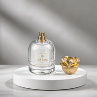 Capsules en Zamac en forme de rose, personnalisables et colorées, pour flacons de parfum avec logo sur mesure, FEA 15