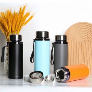 New High-capacity Stainless Steel Vacuum <b>Thermos</b> Modern Minimalist Office Tea-water Separation Teapot Water <b>Bottle</b> - Product Image 3