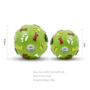 ลูกบอลเด้งมีเสียงทนทานสองขนาด,ของเล่นยางสำหรับสุนัขเล่นในร่มและกลางแจ้ง - Product Image 6
