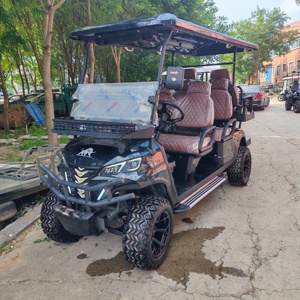 Carrito de Golf Negro Personalizable HKBG-C para 4+2 Pasajeros, Batería de Litio, Carro de Club con Estructura de Acero de Alta Resistencia, Faros LED, Nuevo Diseño E - Product Image 3